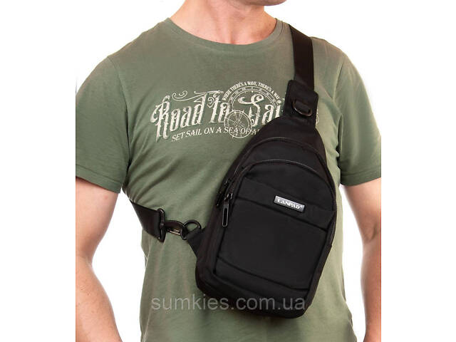 Сумка-слінг Lanpad тканинна, чорний - Фото 2