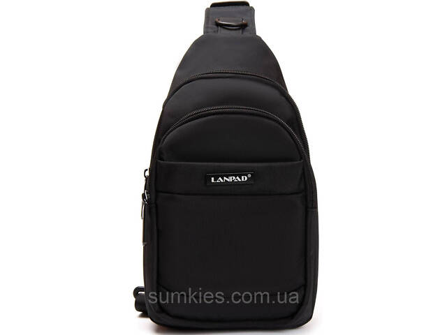 Сумка-слінг Lanpad тканинна, чорний - Фото 3