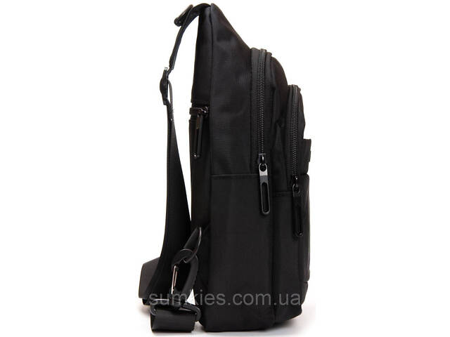 Сумка-слінг Lanpad тканинна, чорний - Фото 4