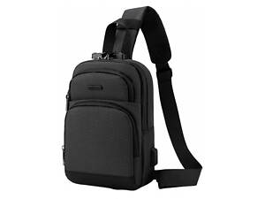 Сумка-слінг чоловіча Confident з тканини чорна