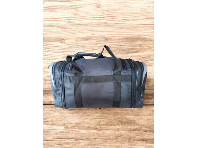 Сумка спортивная дорожная puma 278 регулируемый объем серо-зеленая - Фото 2