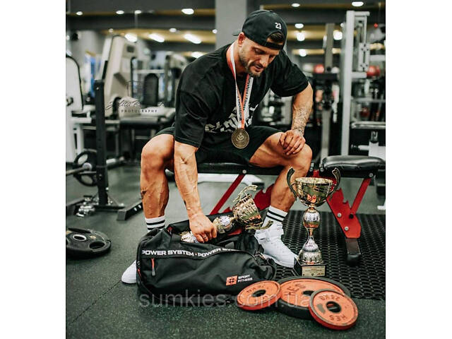 Сумка спортивна Power System PS-7012 Gym Bag-Dynamic Black/Red (38л) - Фото 3