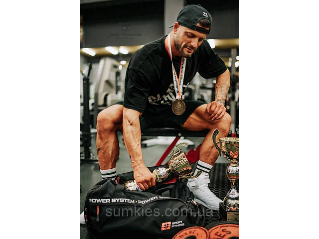 Сумка спортивна Power System PS-7012 Gym Bag-Dynamic Black/Red (38л) - Фото 4