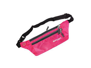 Сумка спортивная поясная Sport женская через плечо, малиновая