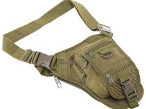Сумка тактична на стегно SILVER KNIGHT TY-5716 розмір 27х23х7см 4л Оливковий
