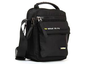 Сумка тканевая LANPAD мужская 18х20х10 см Черный (LAN4118 black)