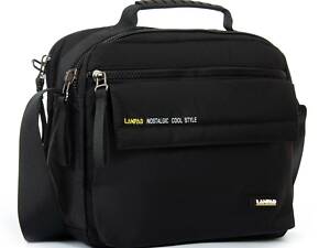 Сумка тканевая LANPAD мужская 27х20х12 см Черный (LAN4119 black)