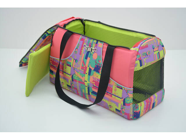 Сумка-тонель для перенесення кішок і собак Акварель рожева - Фото 3