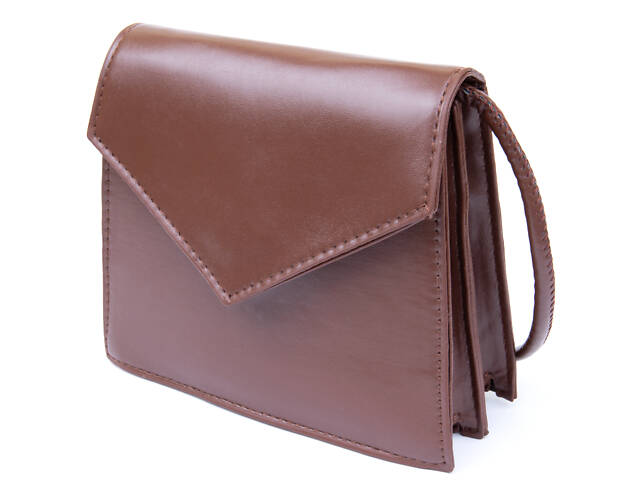 Сумка кутова Vintage sale_14933 17,5х15,5х6 см Коричнева - Фото 1