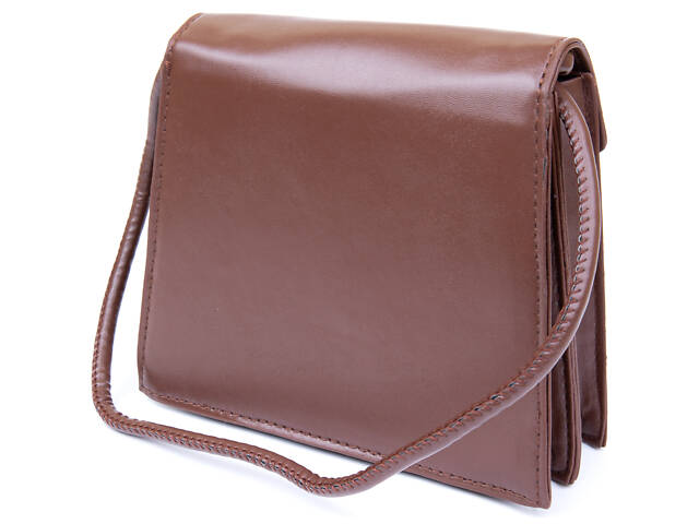 Сумка кутова Vintage sale_14933 17,5х15,5х6 см Коричнева - Фото 2