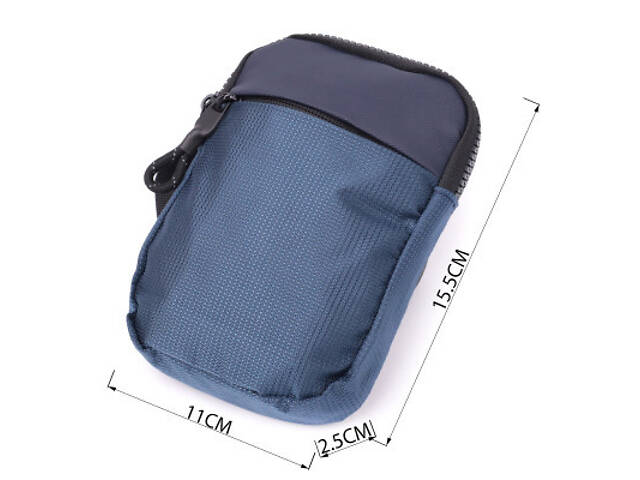 Сумка Vintage Для подорожей з текстилю Синя (22870) - Фото 5