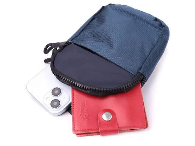 Сумка Vintage Для подорожей з текстилю Синя (22870) - Фото 9