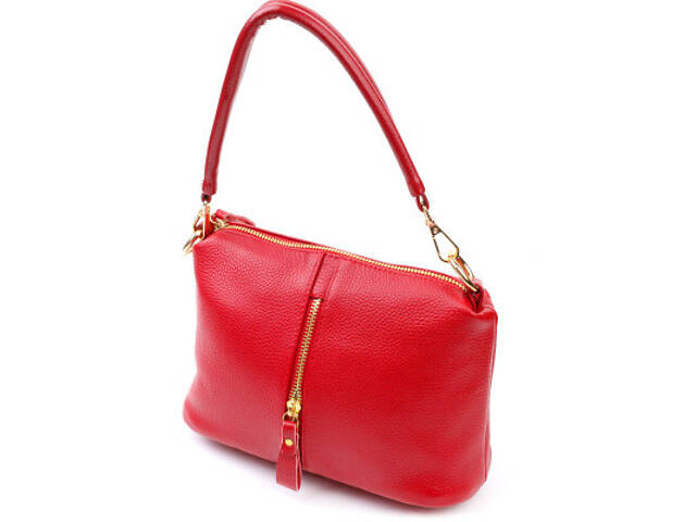 Сумка Vintage Жіноча через плече зі натуральної шкіри Червона (22136) - Фото 1