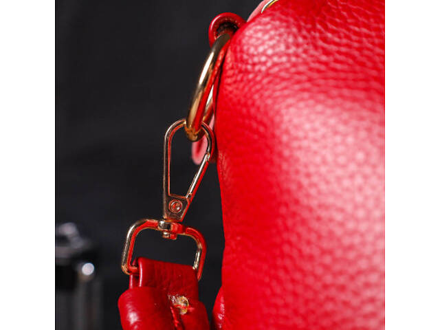 Сумка Vintage Жіноча через плече зі натуральної шкіри Червона (22136) - Фото 5