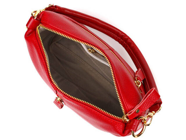 Сумка Vintage Жіноча через плече зі натуральної шкіри Червона (22136) - Фото 9