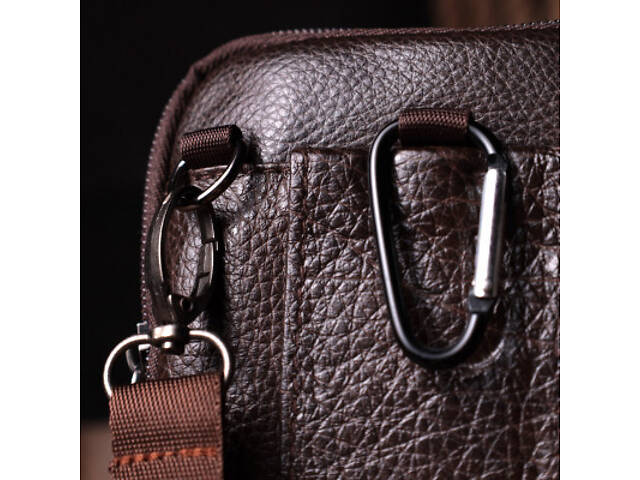 Сумка Vintage Чоловіча на пояс зі натуральної шкіри Коричнева (22141) - Фото 8