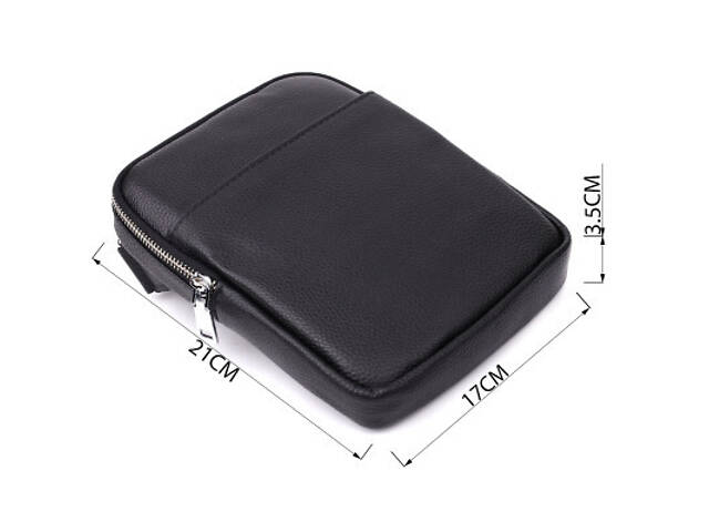 Сумка Vintage З натуральної шкіри Чорна (22862) - Фото 5