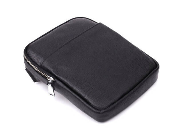 Сумка Vintage З натуральної шкіри Чорна (22862) - Фото 7