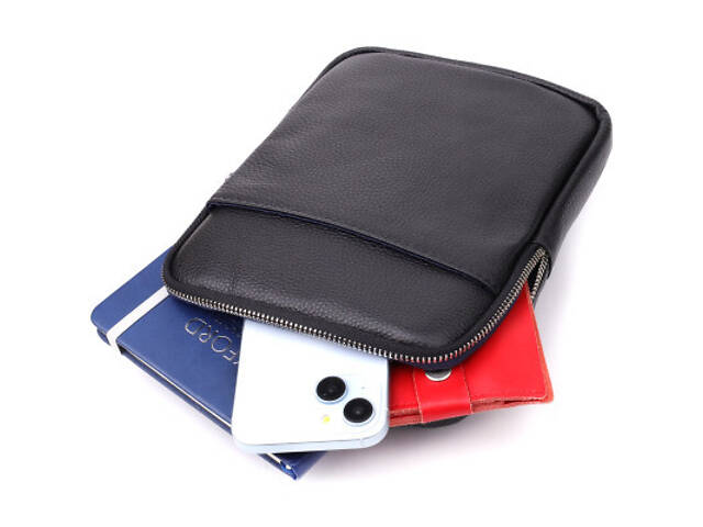 Сумка Vintage З натуральної шкіри Чорна (22862) - Фото 9