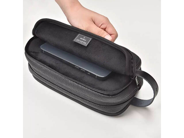 Сумка WIWU Salem Travel pouch Black - Фото 4