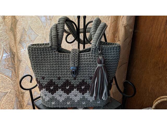 Сумки ручной работы из трикотажной пряжи - Фото 1