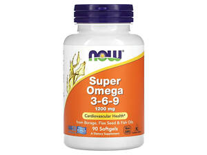 Суперомега 3-6-9 NOW Super Omega 3-6-9, 1,200 mg, 90 Softgels