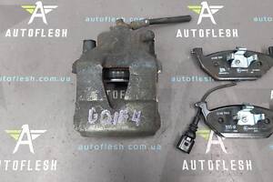 Суппорт тормозной передний левый, тормозные колодки 1J0615123A, 598408 Audi Seat Skoda Volkswagen бу