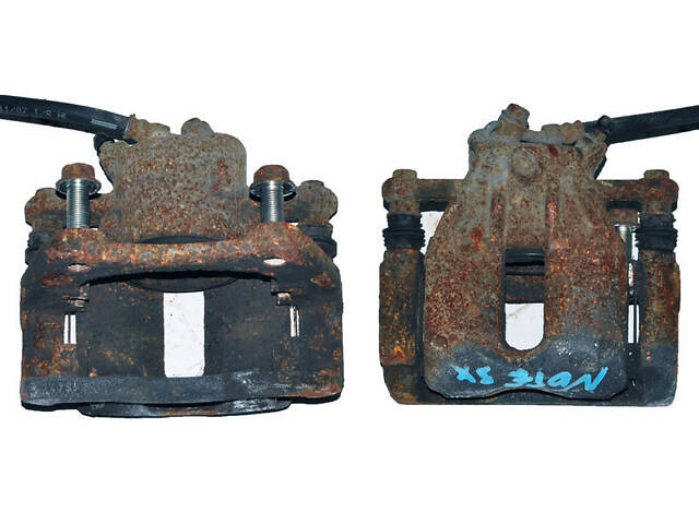 Суппорт тормозной передний правый вентилируемый 41001AX60A NISSAN Note 05-12 - Фото 1