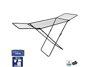 Сушарка для білизни підлогова Casa Si Kolibri 18m Black (CS42191C06E)