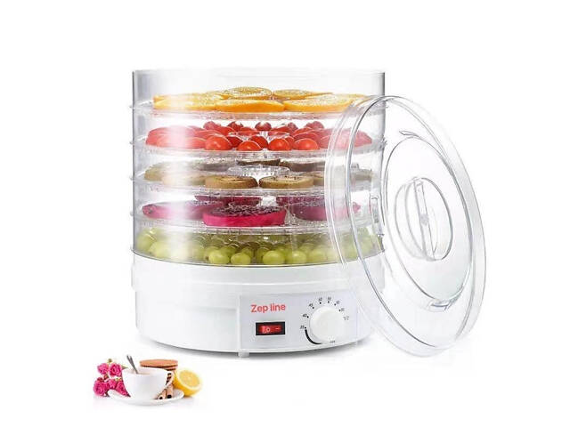 Сушилка для овощей/фруктов/мяса/пастилы/грибов OPT-TOP Zep line ZP-029 500Вт 5 ярусов Белая (1882166734) - Фото 3