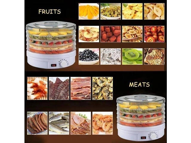 Сушилка для овощей/фруктов/мяса/пастилы/грибов OPT-TOP Zep line ZP-029 500Вт 5 ярусов Белая (1882166734) - Фото 4
