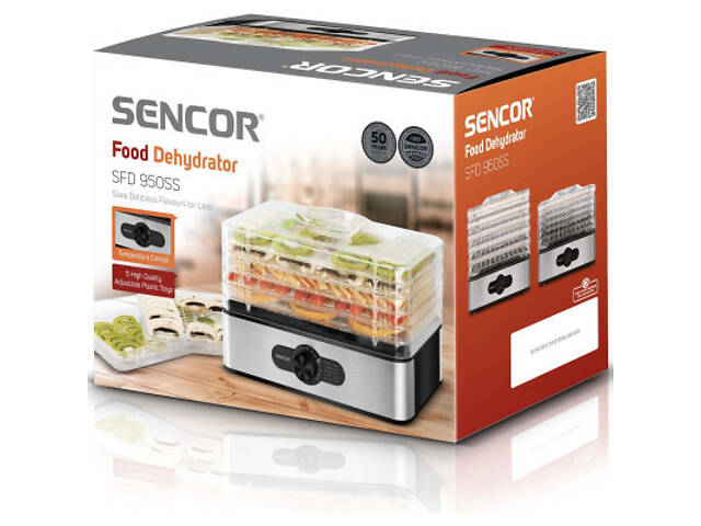Сушарка для овочів і фруктів Sencor SFD950SS - Фото 4