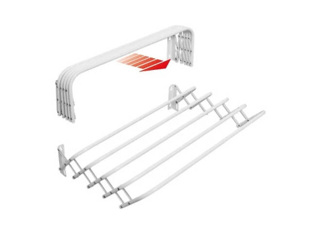 Сушарка для білизни Casa Si Towel Flex 6 White Настінна (CS92197X10) (DAS302386) - Фото 2