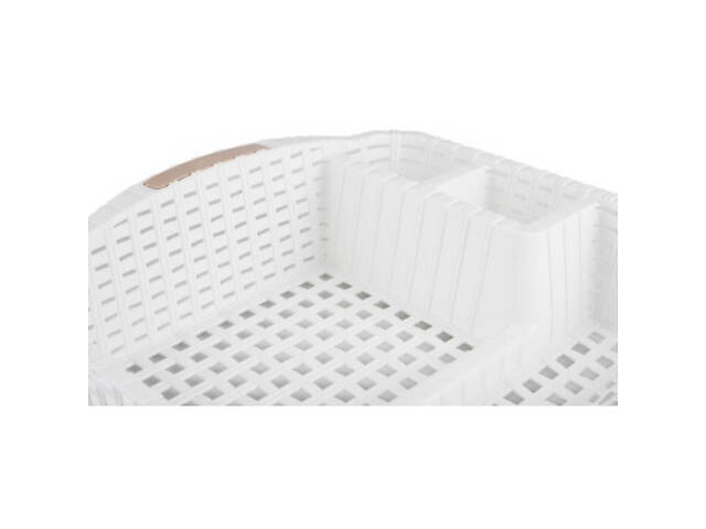 Сушарка для посуду Violet House 0757 Ротанг White (0757 Роттанг WHITE сушка д/пос.4) - Фото 3