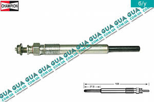 Свеча накала 11V ( накаливания ) CH170 Citroen / СИТРОЭН JUMPER 1994-2002 / ДЖАМПЕР 1, Citroen / СИТРОЭН JUMPER II 2002