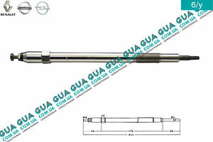 Свеча накала 11V ( накаливания ) CP73 Opel / ОПЕЛЬ MOVANO 2003-2010 / МОВАНО 03-10, Renault / РЕНО MASCOTT 2004-2010 / М