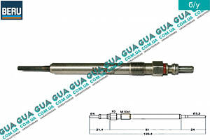 Свічка розжарювання 4.4V ( розжарювання ) 059963319E VW/ВОЛЬКС ВАГЕН CRAFTER 2006-2016/ КРАФТЕР 06-16, VW/ВОЛЬКС ВАГЕН TRANS