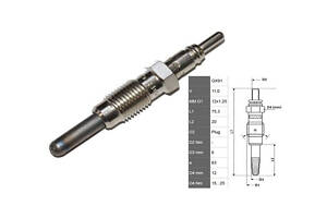 Свеча накала FT82728 FIAT Doblo 00-13, Punto 03-10, Palio 96-20