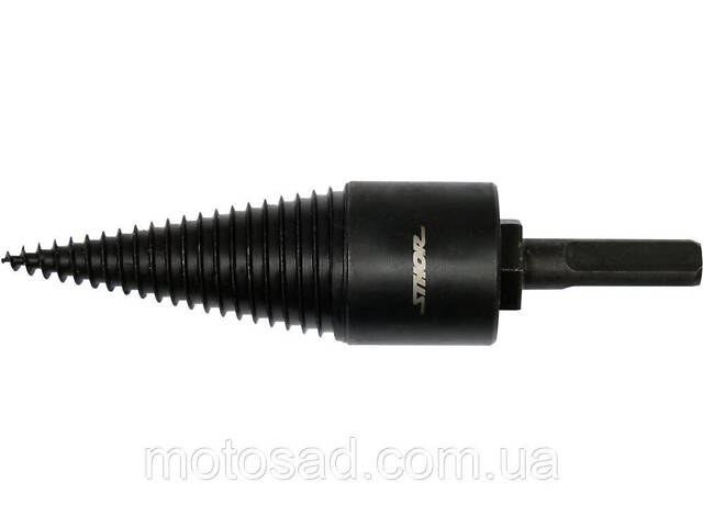 Свердло конічне для розколювання дерева VOREL, Ø=32 мм h= 90 мм з 2 шпинделями (SDS+ і 3-кутний) [5] - Фото 2