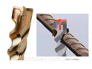 Свердло по бетону USH BOOSTER : 6 x 160 мм. SDS+, 3 різальні пруги (Y) бетон/арматура