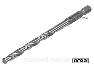 Сверло по металлу YATO: HSS6542, Ø=5.5мм, HEX-1/4', l=93/57мм,для нержав.,конструкт.,лег.стали(DW) (YT-44871)