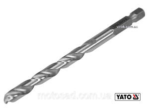 Сверло по металлу YATO: HSS6542, Ø=6.5мм, HEX-1/4',l=101/63мм,для нержав.,конструкт.,лег.стали(DW) (YT-44873)