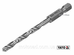 Сверло по металлу YATO HSS6542 HEX 1/4' 4.2 мм 75/43 мм для нержавеющей стали (YT-44867)