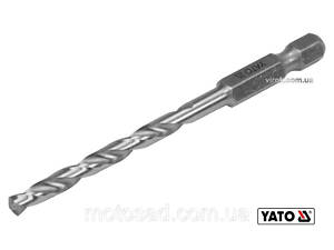 Сверло по металлу YATO HSS6542 HEX 1/4' 4.5 мм 80/47 мм для нержавеющей стали (YT-44868)