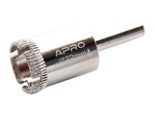 Свердло для скла та кераміки трубчасте Apro — 22 мм