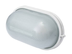 Светильник 100W 230V E27 IP54 овальный 283х130х162mm белый [l002025] E.NEXT e.light.1401.1.100.27.white