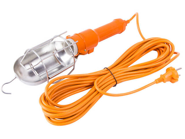 Светильник переносной 60W 220V E27 355x95mm провод 5м с выключателем оранжевый [l0670001] E.NEXT