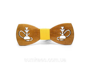 Світлий дерев'яний краватка метелик Gofin з кальяном GBDH-8222