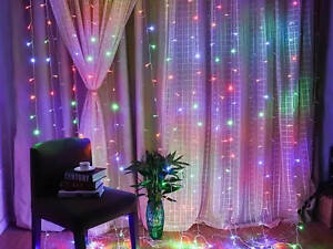 Світлодіодна гірлянда-завіса Xmas 220В з Пультом ДК 200LED 2x2м Різнокольорова