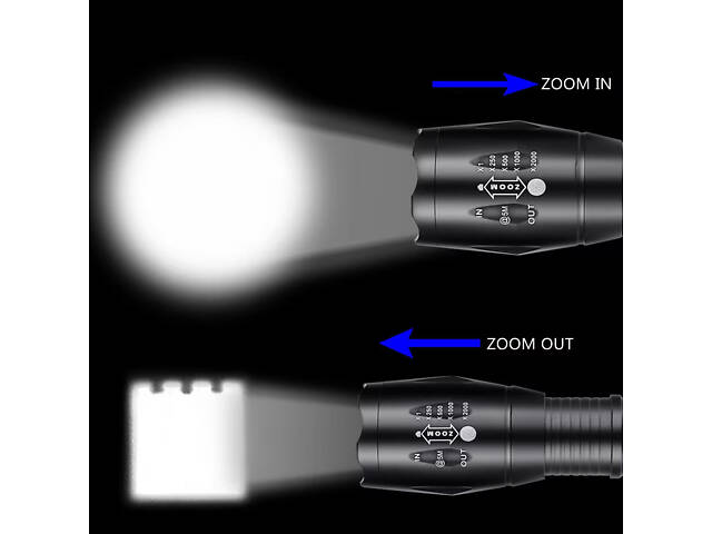 Світлодіодний ручний ліхтар 2в1 червоне і біле світло №2150 - Фото 6